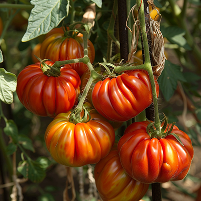 Plants de tomates Costoluto Genovese aux fruits côtelés et juteux, idéals pour les recettes italiennes